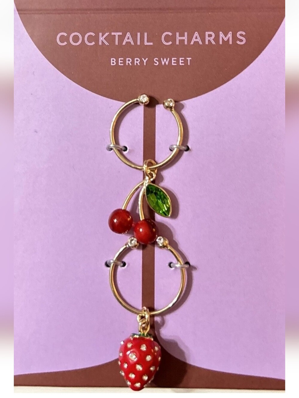 Anhropologie Cocktail Charms - set of 2 - Berry Sweet - Picture 9 of 9